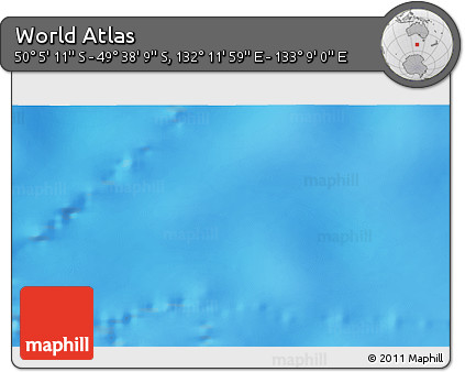 Physical 3D Map of the Area around 49° 51' 40" S, 132° 40' 30" E