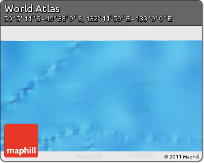 Physical 3D Map of the Area around 49° 51' 40" S, 132° 40' 30" E