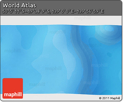 Political 3D Map of the Area around 49° 51' 40" S, 139° 28' 29" E