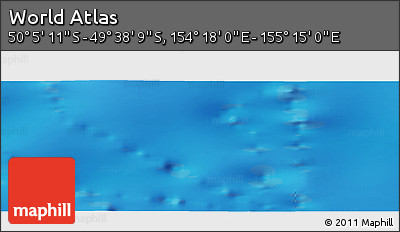 Physical Panoramic Map of the Area around 49° 51' 40" S, 154° 46' 30" E