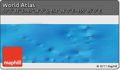 Physical Panoramic Map of the Area around 49° 51' 40" S, 154° 46' 30" E