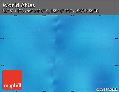 Physical Map of the Area around 49° 51' 40" S, 155° 37' 30" E