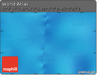 Physical Map of the Area around 49° 51' 40" S, 155° 37' 30" E