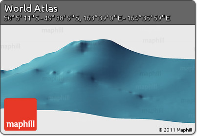 Satellite Panoramic Map of the Area around 49° 51' 40" S, 164° 7' 30" E