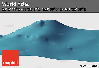 Satellite Panoramic Map of the Area around 49° 51' 40" S, 164° 7' 30" E