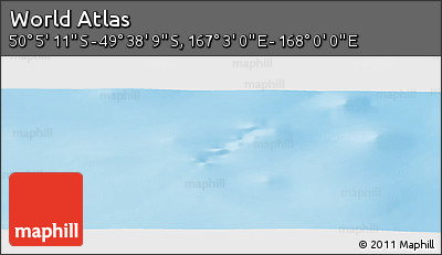 Physical Panoramic Map of the Area around 49° 51' 40" S, 167° 31' 30" E
