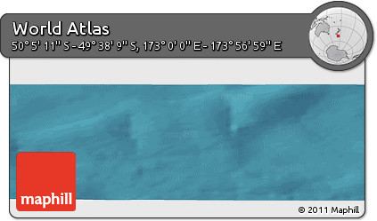 Satellite Panoramic Map of the Area around 49° 51' 40" S, 173° 28' 29" E