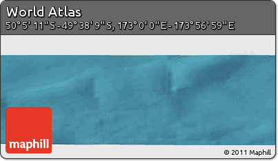 Satellite Panoramic Map of the Area around 49° 51' 40" S, 173° 28' 29" E