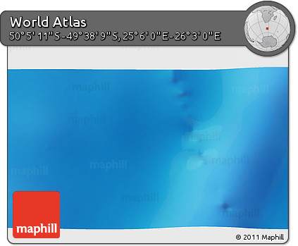 Physical 3D Map of the Area around 49° 51' 40" S, 25° 34' 30" E