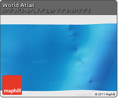 Physical 3D Map of the Area around 49° 51' 40" S, 25° 34' 30" E
