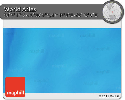 Physical 3D Map of the Area around 49° 51' 40" S, 41° 43' 30" E