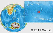 Physical Location Map of the area around 49° 51' 40" S, 42° 34' 30" E