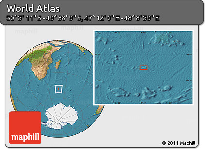 Satellite Location Map of the Area around 49° 51' 40" S, 47° 40' 29" E