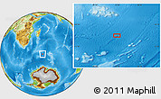 Physical Location Map of the area around 49° 51' 40" S, 52° 46' 29" E
