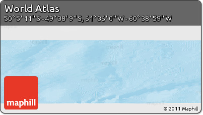 Physical Panoramic Map of the Area around 49° 51' 40" S, 61° 7' 30" W