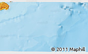 Political 3D Map of the area around 49° 51' 40" S, 70° 37' 30" E