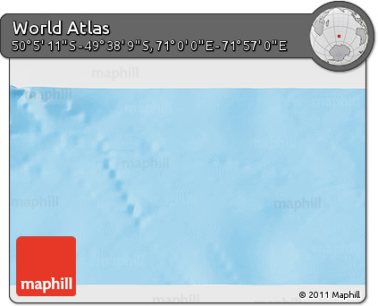 Physical 3D Map of the Area around 49° 51' 40" S, 71° 28' 29" E