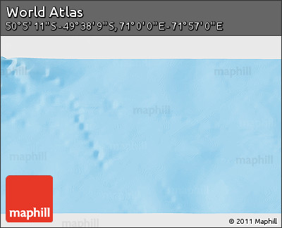 Physical 3D Map of the Area around 49° 51' 40" S, 71° 28' 29" E