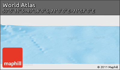 Physical Panoramic Map of the Area around 49° 51' 40" S, 71° 28' 29" E