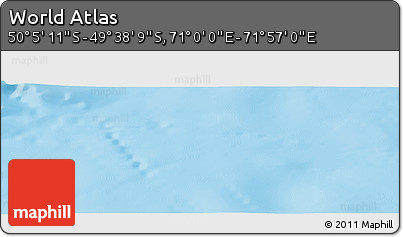 Physical Panoramic Map of the Area around 49° 51' 40" S, 71° 28' 29" E