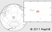 Blank Location Map of the area around 49° 51' 40" S, 72° 19' 29" E