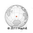 Outline Map of the Area around 49° 51' 40" S, 72° 19' 29" E, rectangular outline