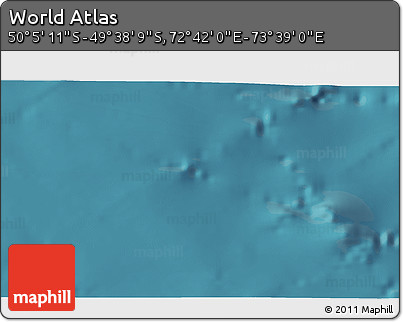 Satellite 3D Map of the Area around 49° 51' 40" S, 73° 10' 30" E