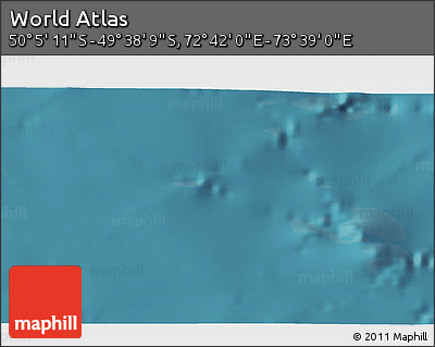 Satellite 3D Map of the Area around 49° 51' 40" S, 73° 10' 30" E