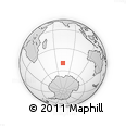 Outline Map of the Area around 49° 51' 40" S, 73° 10' 30" E, rectangular outline