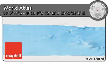 Physical Panoramic Map of the Area around 49° 51' 40" S, 73° 10' 30" E