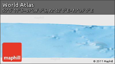 Physical Panoramic Map of the Area around 49° 51' 40" S, 73° 10' 30" E