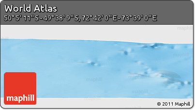 Physical Panoramic Map of the Area around 49° 51' 40" S, 73° 10' 30" E