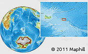 Physical Location Map of the area around 49° 51' 40" S, 74° 1' 30" E