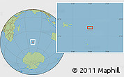 Savanna Style Location Map of the area around 49° 51' 40" S, 74° 1' 30" E