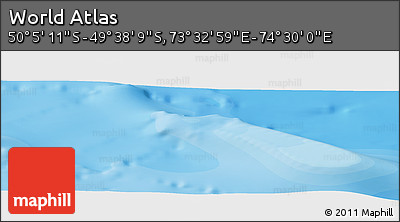 Political Panoramic Map of the Area around 49° 51' 40" S, 74° 1' 30" E
