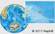 Physical Location Map of the area around 49° 51' 40" S, 74° 52' 30" E