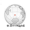 Outline Map of the Area around 49° 51' 40" S, 74° 52' 30" E, rectangular outline