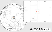 Blank Location Map of the area around 49° 51' 40" S, 75° 43' 29" E
