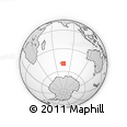 Outline Map of the Area around 49° 51' 40" S, 75° 43' 29" E, rectangular outline