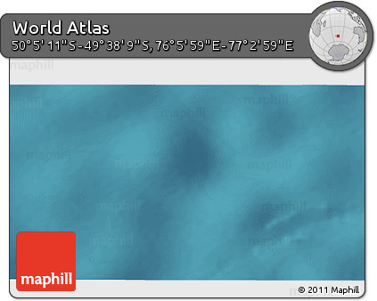 Satellite 3D Map of the Area around 49° 51' 40" S, 76° 34' 29" E