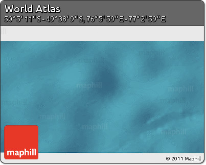 Satellite 3D Map of the Area around 49° 51' 40" S, 76° 34' 29" E