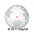 Outline Map of the Area around 49° 51' 40" S, 76° 34' 29" E, rectangular outline