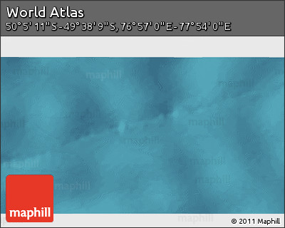 Satellite 3D Map of the Area around 49° 51' 40" S, 77° 25' 30" E