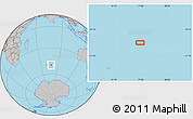 Gray Location Map of the area around 49° 51' 40" S, 77° 25' 30" E