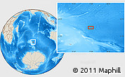 Shaded Relief Location Map of the area around 49° 51' 40" S, 77° 25' 30" E