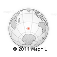 Outline Map of the Area around 49° 51' 40" S, 77° 25' 30" E, rectangular outline
