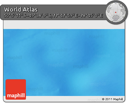 Physical 3D Map of the Area around 49° 51' 40" S, 78° 16' 30" E