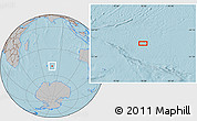 Gray Location Map of the area around 49° 51' 40" S, 78° 16' 30" E, hill shading