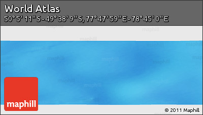 Physical Panoramic Map of the Area around 49° 51' 40" S, 78° 16' 30" E