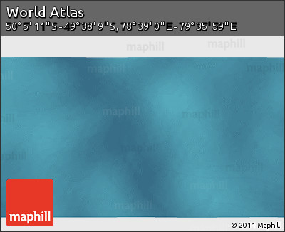 Satellite 3D Map of the Area around 49° 51' 40" S, 79° 7' 30" E